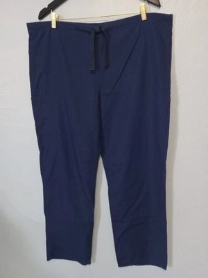 Uniform Advantage UA SCRUBS Navy Unisex 3 Pockets Drawstring Uniform Medium  - Image 1 of 4