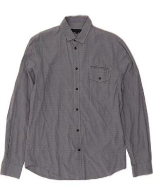 Мужская рубашка TRUSSARDI размер 40 средний темно-синий Houndstooth DE18 - Изображение 1 из 3