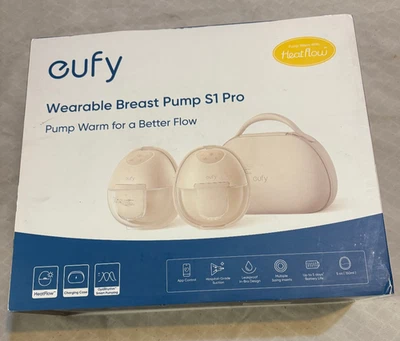 Eufy Wearable Breast Pump S1 Pro Hands-Free Comfort Heating Tech App Open Box - Image 1 of 4