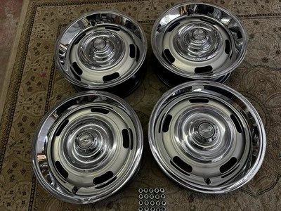 MUY RARO Juego De 4 Ruedas Chevy Rally Chevy Codificado XA Freno TAMBOR 14x5 Foto 1 de 4