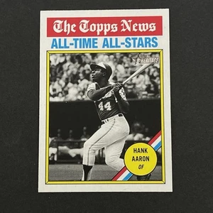 2025 Topps Heritage #346 - Hank Aaron - The Topps News All-Time All-Stars - Foto 1 di 2