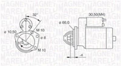 MAGNETI MARELLI 063721207010 Arranque para NISSAN, OPEL, RENAULT, VAUXHALLS Foto 1 de 4