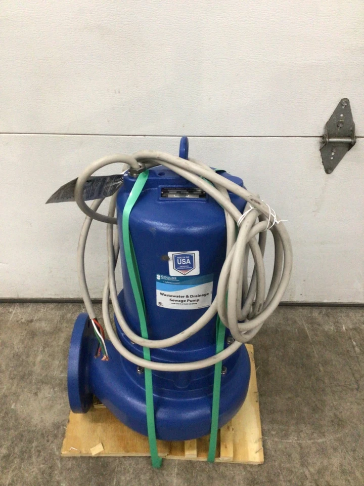 GOULDS - WS5034D4 Bomba eyectora de aguas residuales 3PH 5HP 460V AC, 650 gpm hierro fundido Foto 1 de 4