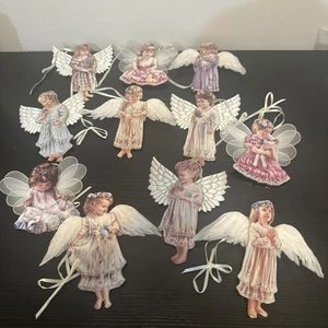 Lote de 11 adornos de ángeles pequeños de Bradford Exchange Heavens - Imagen 1 de 23