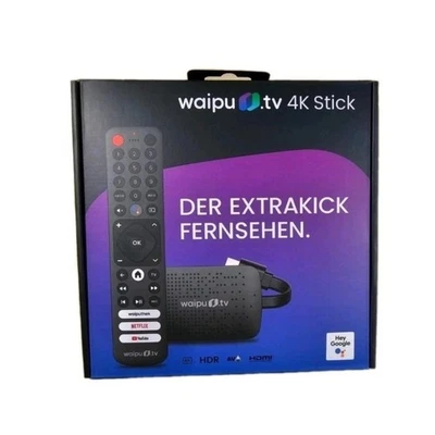 EXARING waipu.tv 4K Stick + 3 Monate Perfect Plus Abo + Fernbedienung | Waipu Streaming