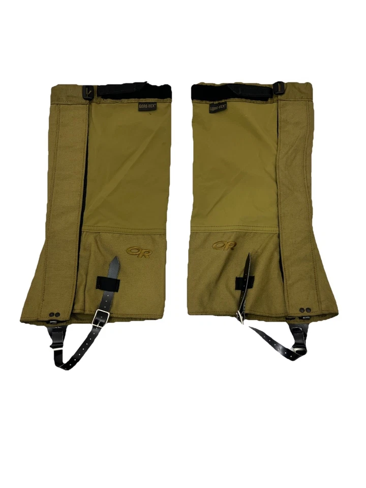 US Military Issued Outdoor Research Expedition Boot Gaiters, Coyote SIZE Medium - Image 1 of 4