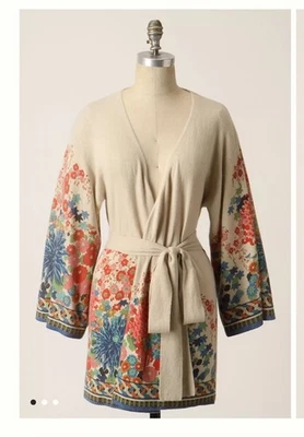 Anthropologie Guinevere Chroma Kimono Cardigan Small Wool/angora Blend Sweater - Image 1 of 4