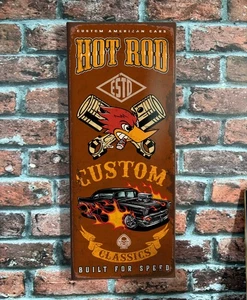 Enseigne garage vintage, plaque tôle, déco hot rod, décoration garage, rétro - Foto 1 di 2