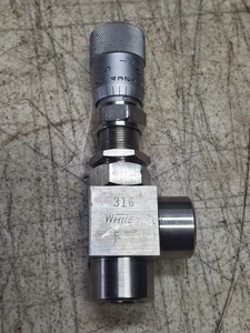 Whitey Swagelok Valvola ad ago dosatrice alta precisione 1/2" NPT femmina 0-20 22RFA - Foto 1 di 9