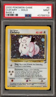 Pokemon Clefairy Base Set 2 Holo Rare #6 PSA 9 Mint - Image 1 of 2