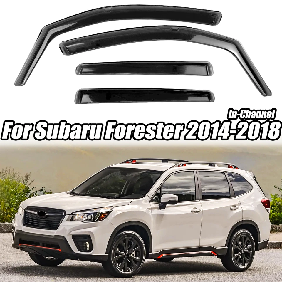 Protector de lluvia en canal para Subaru Forester 2014-2018 ventana visera deflector de humo Foto 1 de 4