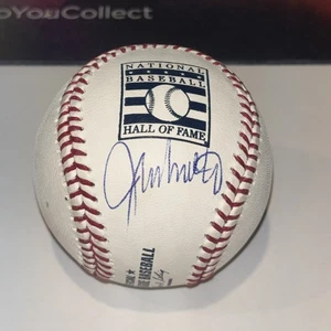 John Smoltz Atlanta Braves Autographed Hall of Fame Logo Baseball JSA COA - Picture 1 of 4