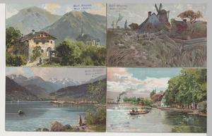 4 artistas antiguos litografía vistas locales, compra de ladrillos, lamentadores, hemisen, - Imagen 1 de 2