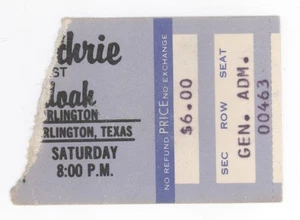 Arlo Guthrie 30.04.77 Arlington TX Rare Ticket Stub Dallas Fort Worth Ft - Bild 1 von 1