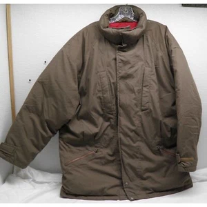 VINTAGE London Fog Coat Mens XLarge Down Puffer Jacket Long Light Brown - Picture 1 of 6