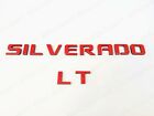 Custom Double layers Red Black 1PC SILVERADO + LT Door Tailgate Letter Chevrolet