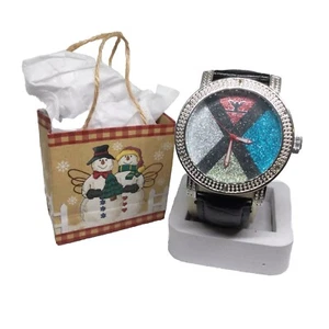 NEW Diamond King Men's Watch Natural Diamonds Iced Out Diamond Dust Dial - Picture 1 of 12