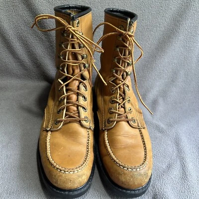 Botas de Colección Wolverine Bronceadas Caza Exterior Con Cordones Trabajo A Prueba de Aceite Talla 8 Foto 1 de 4