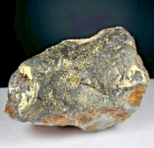 952Gr Top Genuie Golden Chalcopyrite Partly Polished Specimen - Picture 1 of 11