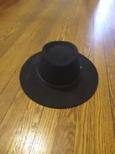 Men's Vintage Black Cowboy Hat Down Under, Medium 100% Wool, USA