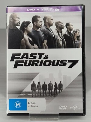 Fast & Furious 7 DVD Dwayne Johnson Jason Statham Kurt Russell Nathalie Emmanuel - Image 1 of 2