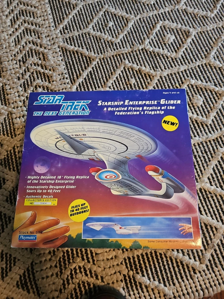 Vtg 1993 Star Trek TNG Starship Enterprise Glider Limited Collectors Edition