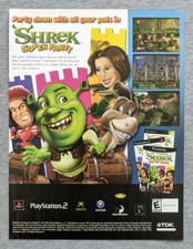 Shrek Super Party PS2 XBox Gamecube | 2003 Vintage Print Ad Poster Promo Rare