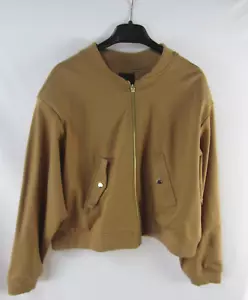Next Tan Short Bomber Jacket ~ Size 18 ~ Zip Closure ~ BNWT - Picture 1 of 8