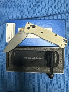 Benchmade 535-12 Bugout Folding Knife 3.24" CPM-S30V Drop Point Blade Tan Handle - Picture 1 of 7