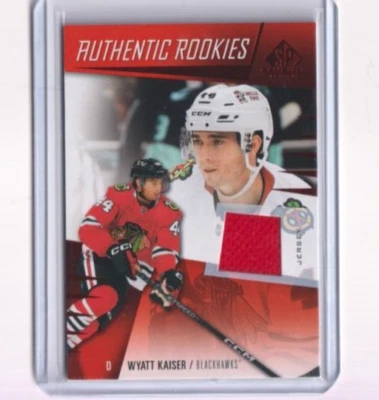 2023-24 UD SPGU Authentic Rookies Jersey 207 Wyatt Kaiser Chicago Blackhawks - Image 1 of 2