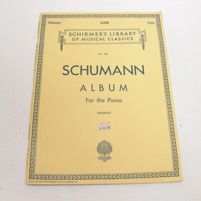 Schumann Album for Piano Songbook Sheet Music Score 1923 G Schirmer - Image 1 of 4