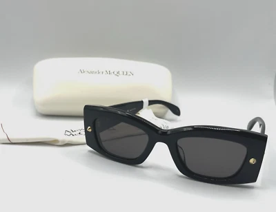 Alexander McQueen AM0426S 51/20/140 unisex  Sunglasses - Black/Grey -retail $485 - Image 1 of 4