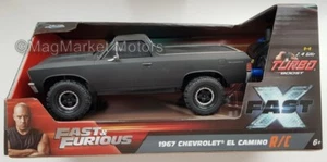 JADA · FAST & FURIOUS · 1967 CHEVROLET EL CAMINO R/C · MATT BLACK · 1:24 · NEW - Picture 1 of 5