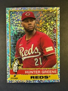 2025 Topps Heritage - Hunter Greene #96 - Silver Sparkle Refractor - Reds - Bild 1 von 2