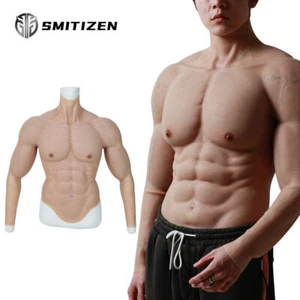 SMITIZEN Herren Silikon gefälschte Brust Muskel Körper Anzug mit Bauch Kostüm Cosplay - Bild 1 von 11