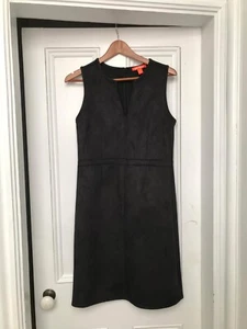 Joe Fresh Womens Black V Cleavage Dress Soft Suede Size 6 - Picture 1 of 7