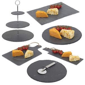 Slate Platters & Canope Tapas Plates Tray Boards Appetizer Dessert Buffet Gift