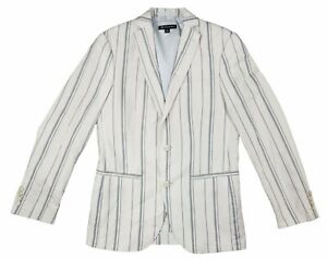 INC International Concepts Linen/Cotton Blend Striped Sport Coat Blazer NWT