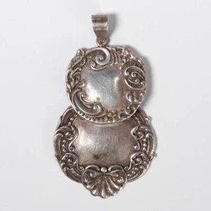Antik Sterling Silber Art Deco Jugendstil Löffel Stil Anhänger 2,75"l 1,5"w - Bild 1 von 4