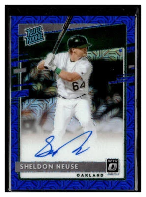 2020 Panini Optic #RRS-SN Sheldon Neuse Blue Auto /99 Rc Oakland - Image 1 of 2