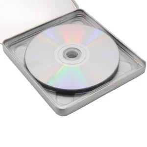 1pc Leer Cd-Metallbox DVD Dose Box Scheiben Album Aufbewahrung Schutz Sammeln - Afbeelding 1 van 6