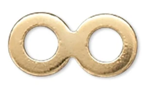 100 Gold Plated Brass 6x3mm Cluster 2 Strand 2 Loop Links * - Picture 1 of 2