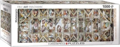 Sistine Chapel Ceiling Michelangelo 1000 piece jigsaw puzzle 960mm x 320mm (pz) - Image 1 of 3