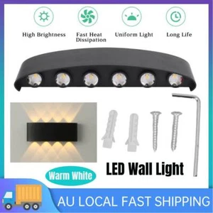 LED Wall Light Cube 12W Waterproof Outdoor Indoor Warm White Up Dwon 90-265V New - Picture 1 of 12