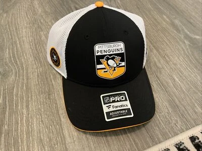 Chapéu Fanatics Pittsburgh Penguins autêntico profissional ajustável OSFM preto * - Imagem 1 de 4