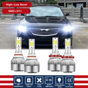 For Toyota Camry 2007-2017 4PC Combo LED Headlight High Low Beam Bulbs Kit White - Picture 1 of 10