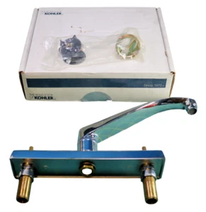 Kohler Triton K-7825-K-CP Double handle Kitchen Sink Faucet (Polished Chrome) - Picture 1 of 7