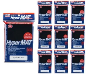 KMC Hyper Matte Black Standard Size 100ct USA Sleeves [1000 sleeves/10 packs] - Picture 1 of 1