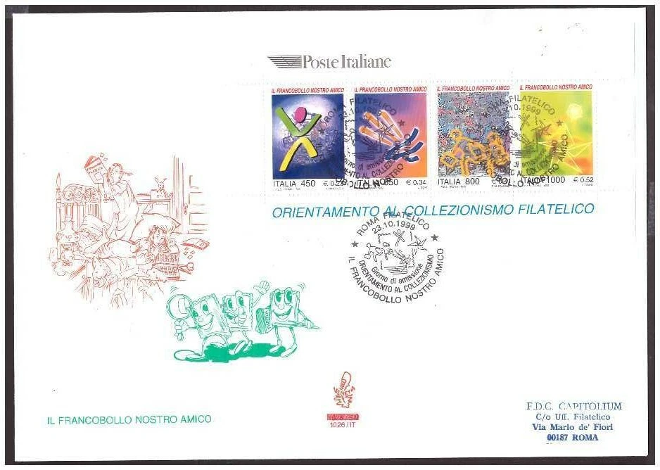 FDC Venetia Club 1999 - Stamp Friend Sheet of Stamps Viaggiata - Image 1 of 1