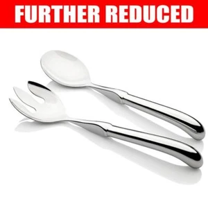Benzer - Pistol Grip Brushed Steel Salad Serving Set - Picture 1 of 4